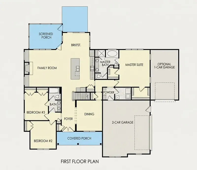 1. stāvs 22 – Mājas projekts ar mansardu 281 m², 4 Guļamistabas — 59002R