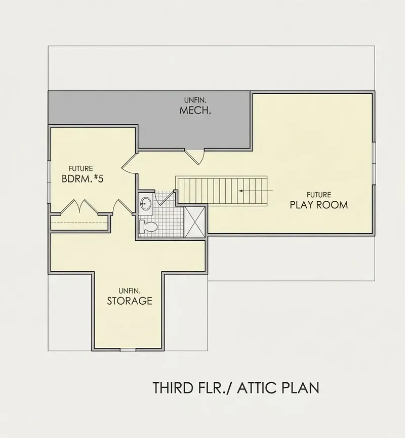 3. stāvs 11 – Trīsstāvu mājas projekts 293 m², 5 Guļamistabas — 54803R
