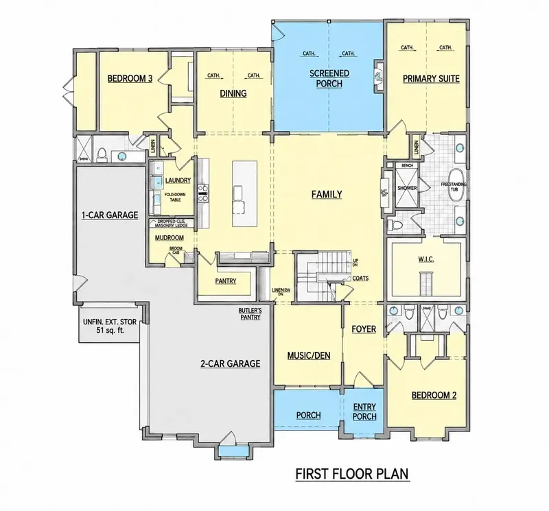 1. stāvs 11 – Mājas projekts ar mansardu 429 m², 6 Guļamistabas — 85530R
